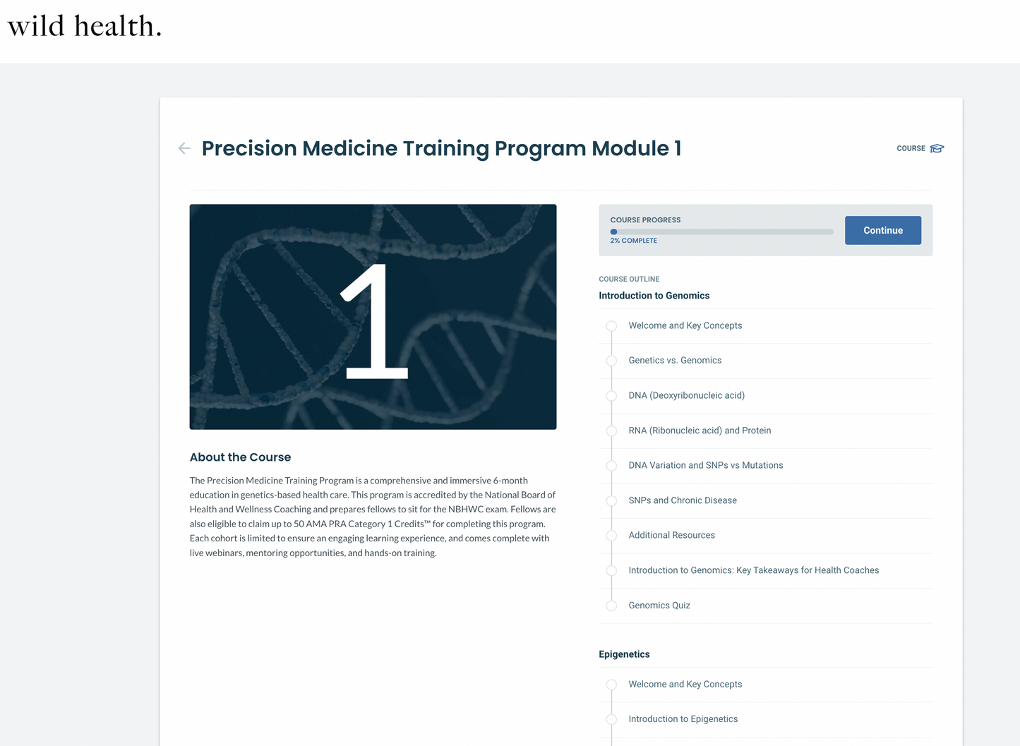 Precision Medicine Training Program