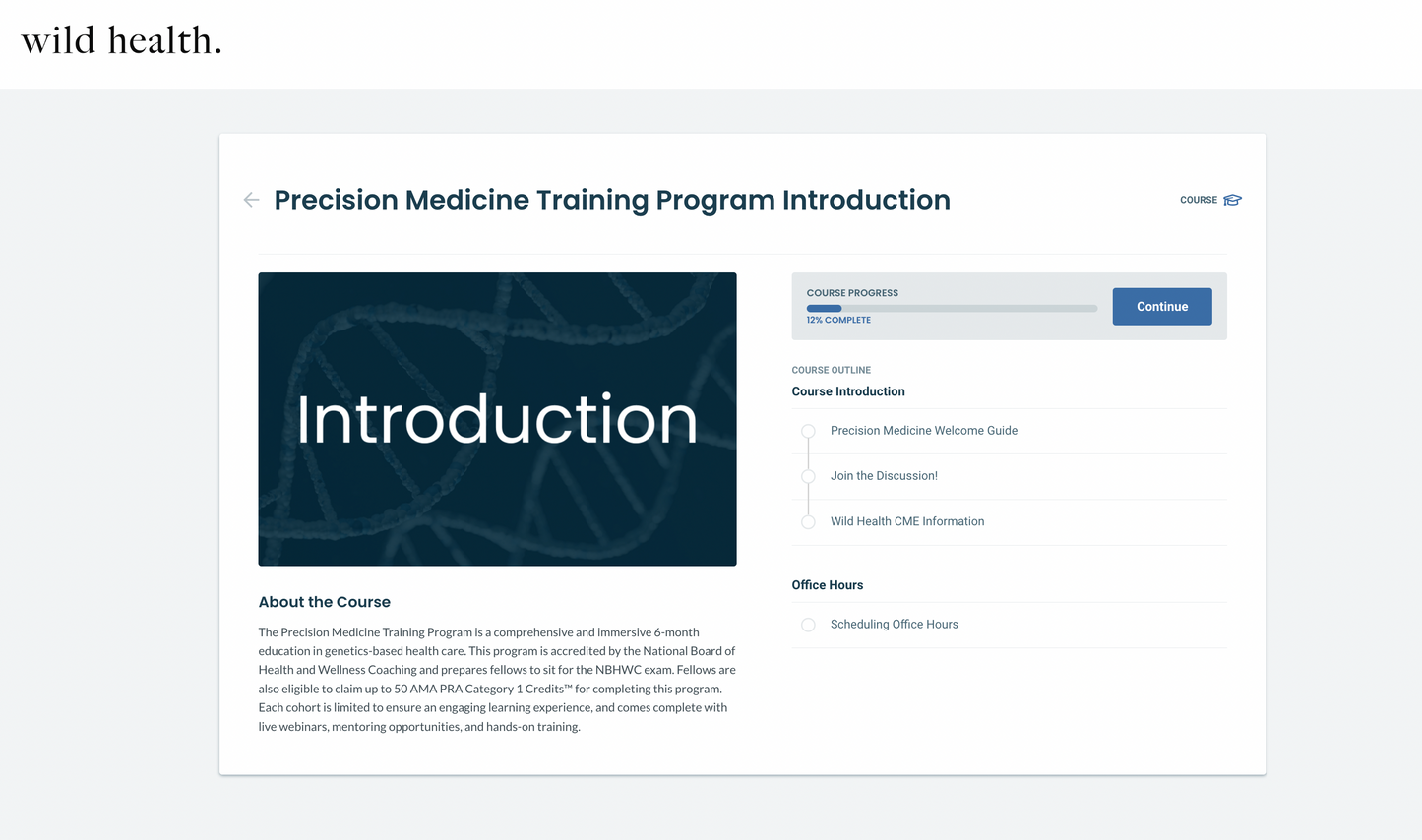 Precision Medicine Training Program